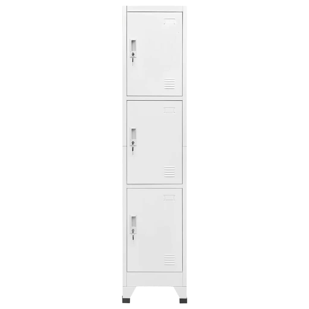 Armadietto a Chiave a 3 Scomparti 38x45x180 cm