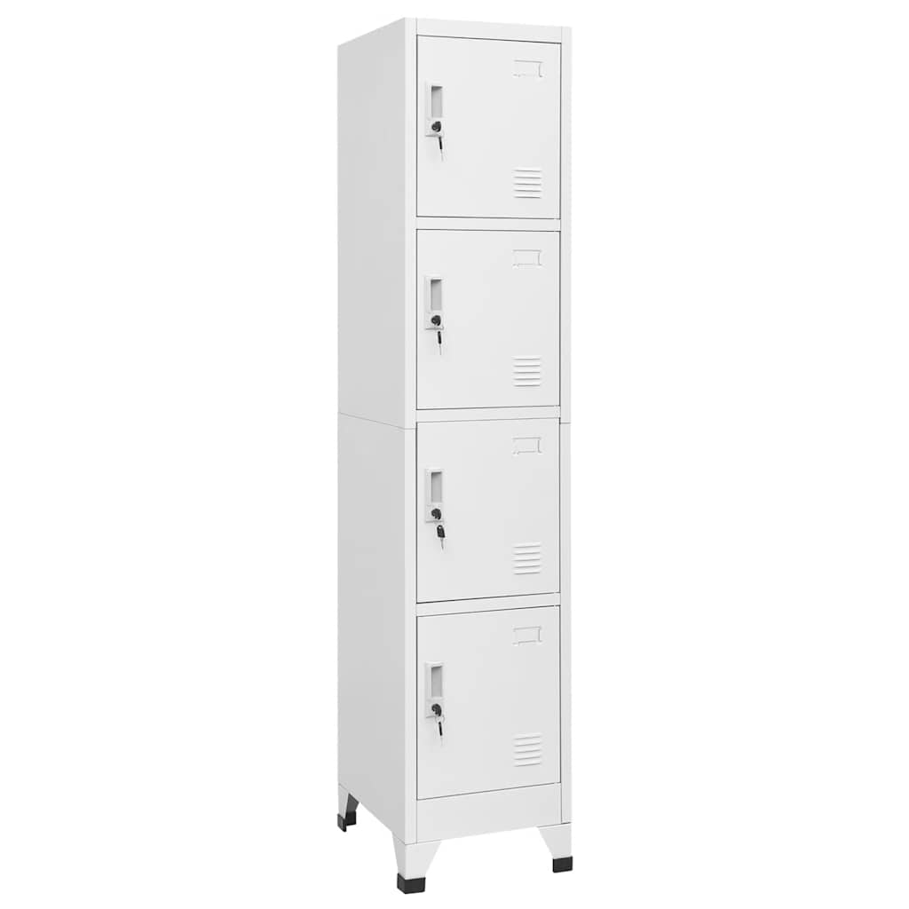 Armadietto a Chiave a 4 Scomparti 38x45x180 cm