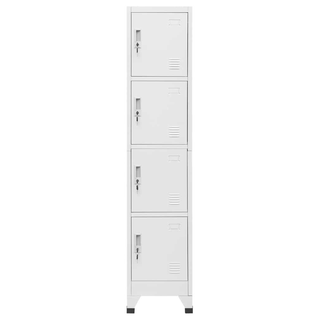 Armadietto a Chiave a 4 Scomparti 38x45x180 cm