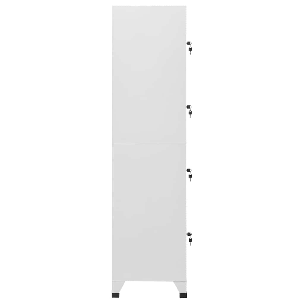 Armadietto a Chiave a 4 Scomparti 38x45x180 cm