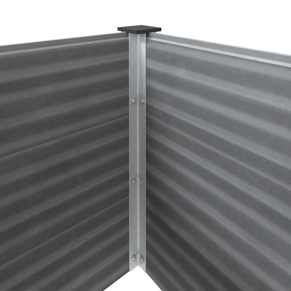 Letto Rialzato da Giardino in WPC 100x100x54 cm Grigio