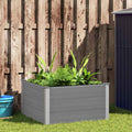 Letto Rialzato da Giardino in WPC 100x100x54 cm Grigio