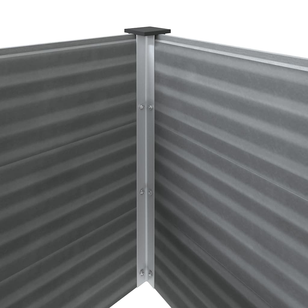 Letto Rialzato da Giardino in WPC 150x50x54 cm Grigio