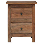 Comodino in Legno Massello di Mogano 40x30x51 cm