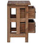 Comodino in Legno Massello di Mogano 40x30x51 cm
