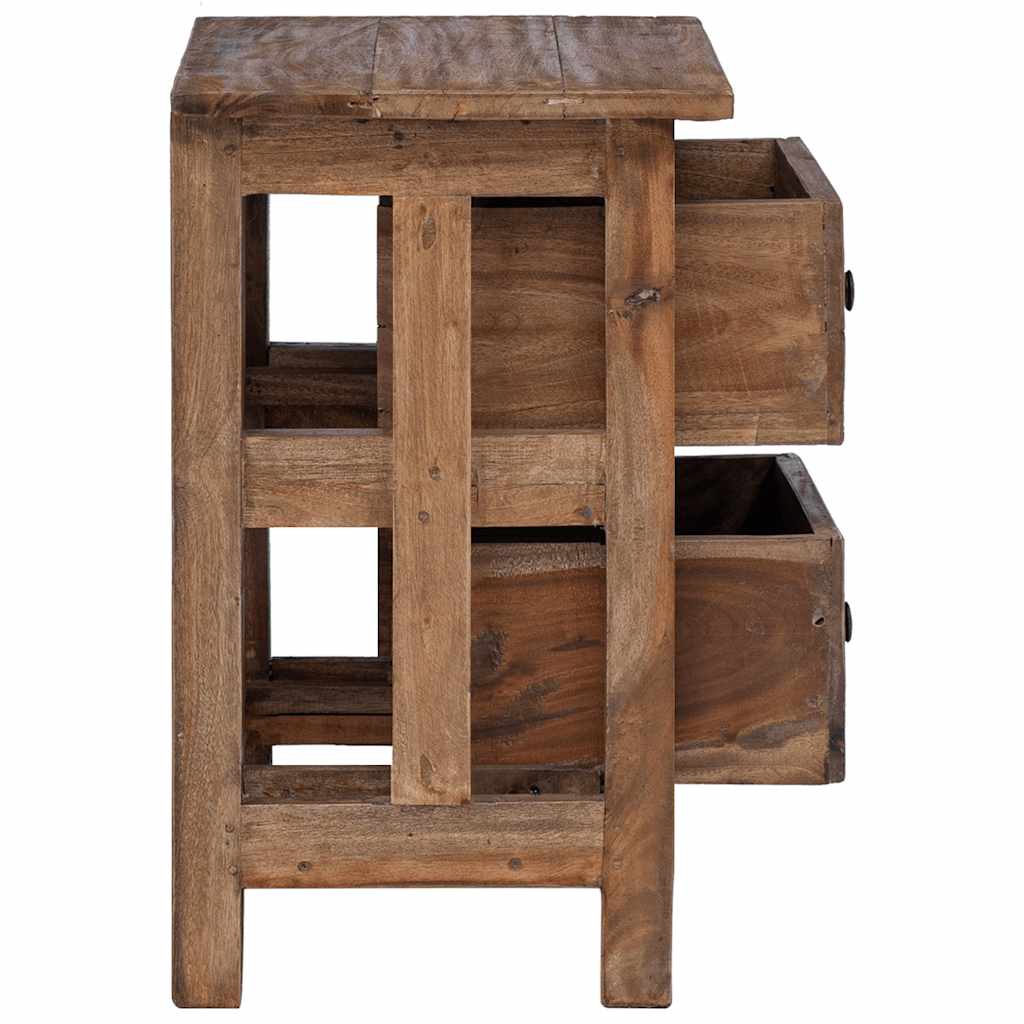 Comodino in Legno Massello di Mogano 40x30x51 cm