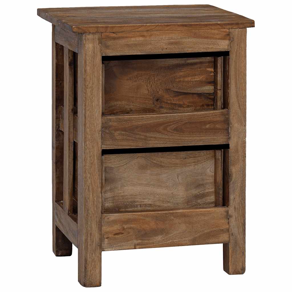 Comodino in Legno Massello di Mogano 40x30x51 cm