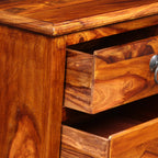 Mobile Porta TV in Legno Massello di Acacia 90x30x40 cm