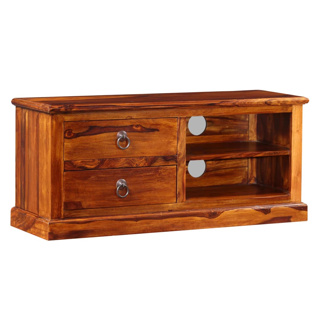 Mobile Porta TV in Legno Massello di Acacia 90x30x40 cm