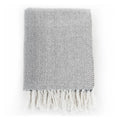Copriletto in Cotone a Spina di Pesce 125x150 cm Grigio