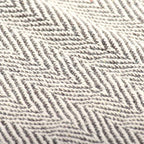 Copriletto in Cotone a Spina di Pesce 125x150 cm Grigio