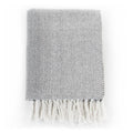 Copriletto in Cotone a Spina di Pesce 160x210 cm Grigio