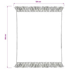 Copriletto in Cotone a Righe 125x150 cm Grigio e Bianco
