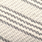 Copriletto in Cotone a Righe 160x210 cm Grigio e Bianco
