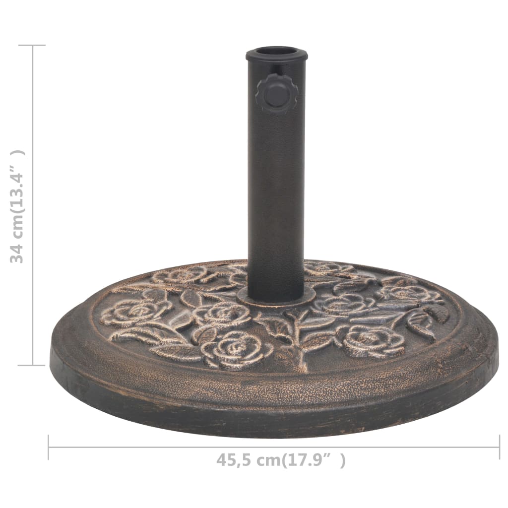 Base per Parasole Circolare in Resina Bronzo 9 kg