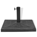 Base per Parasole Quadrata in Resina Nera 19 kg