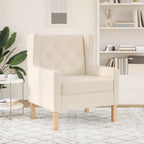 Poltrona Bianco Crema in Tessuto