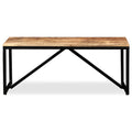 Panca in Legno Massello di Mango 110x35x45 cm