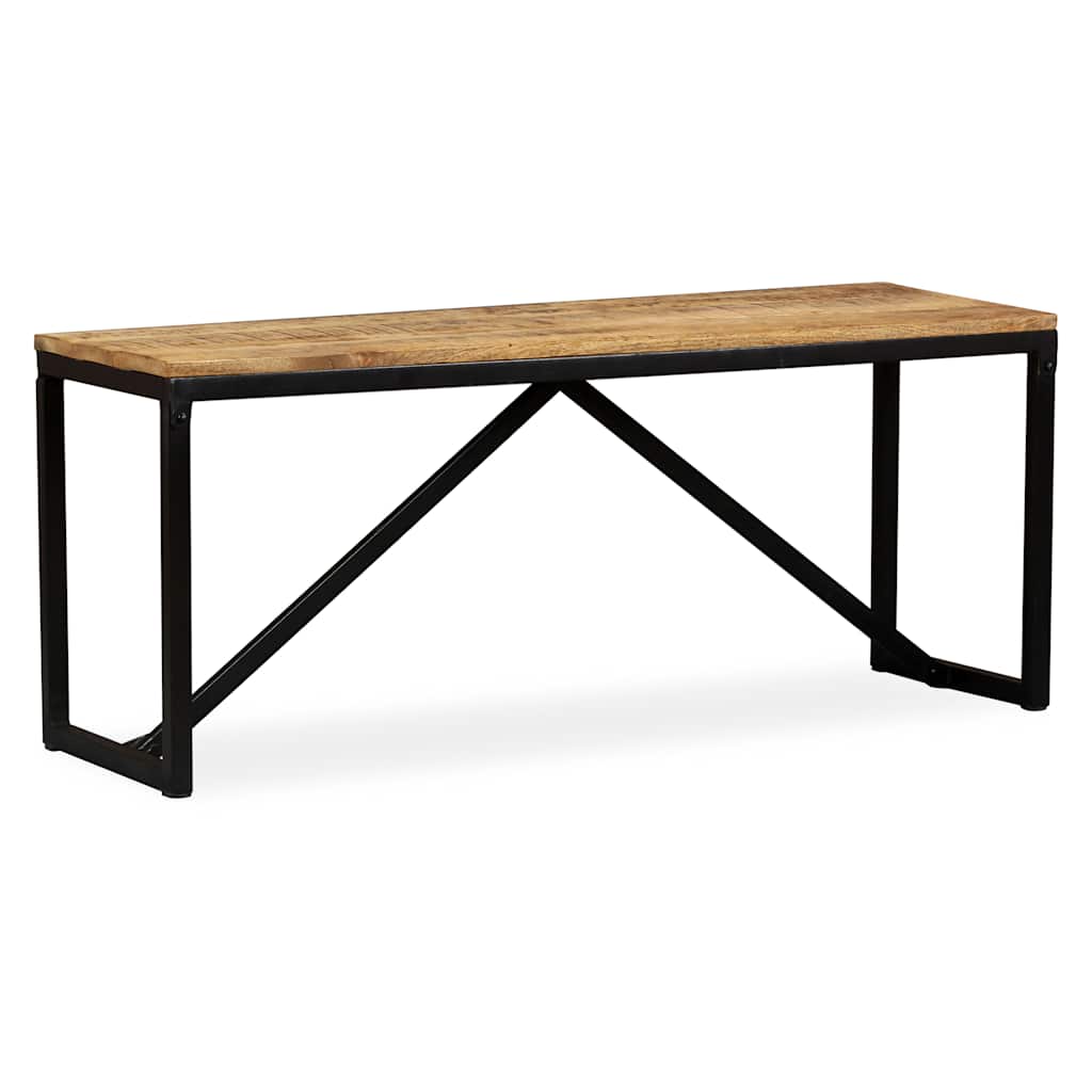 Panca in Legno Massello di Mango 110x35x45 cm