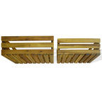 Cassetta per Mele Set 2 pz in Legno Massello di Acacia