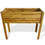 Letto Rialzato da Giardino in Legno Massello di Acacia
