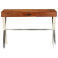 Libreria in Legno Acacia con Finitura Ambra 60x30x160 cm