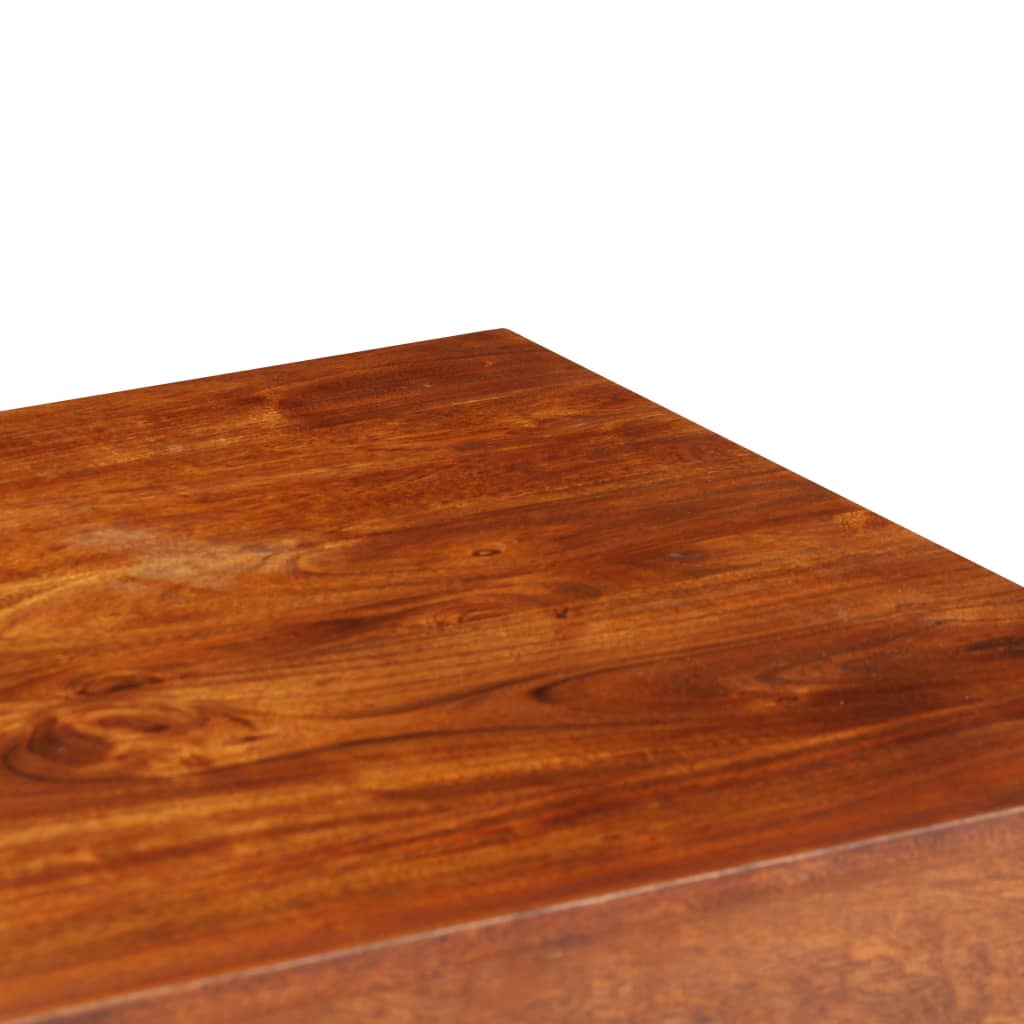 Libreria in Legno Acacia con Finitura Ambra 60x30x160 cm