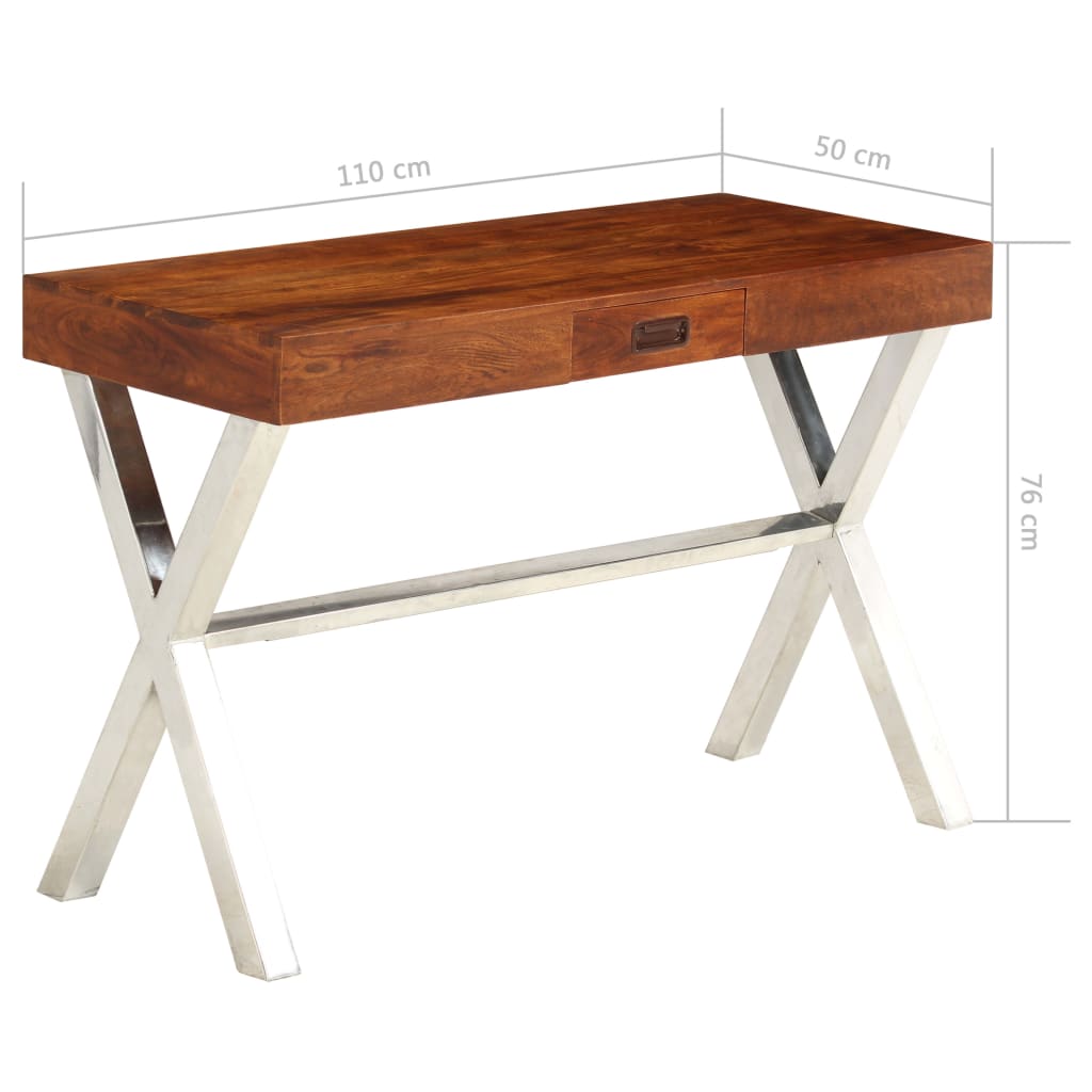 Libreria in Legno Acacia con Finitura Ambra 60x30x160 cm