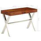 Libreria in Legno Acacia con Finitura Ambra 60x30x160 cm