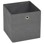 Contenitori 4 pz in Tessuto non Tessuto 32x32x32 cm Grigio
