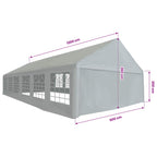 Tessuto per tenda senza struttura Grigio 12 x 6 m PE
