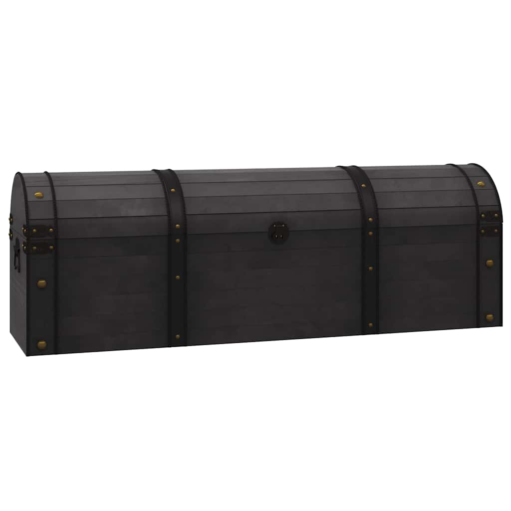 Baule in Legno Massello Stile Vintage 120x30x40 cm