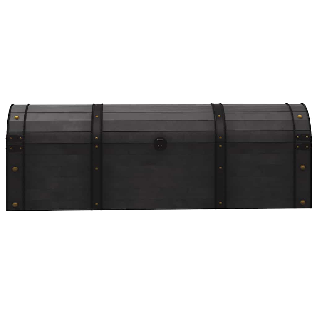 Baule in Legno Massello Stile Vintage 120x30x40 cm