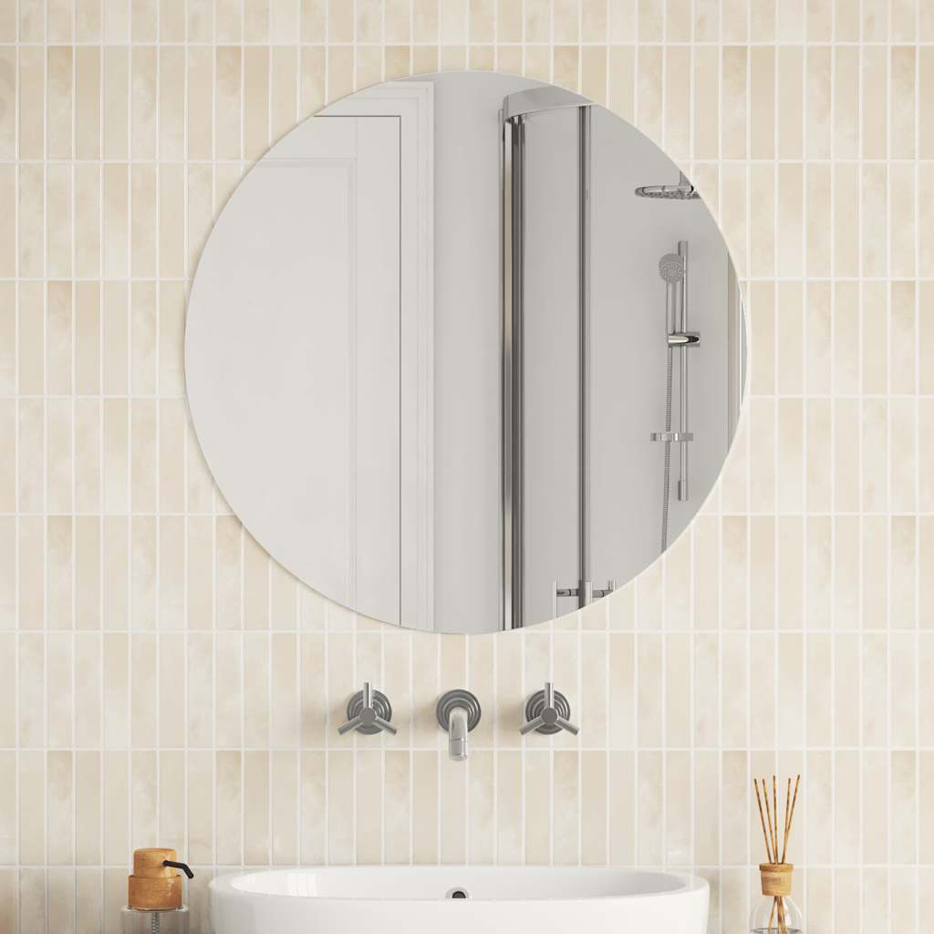 Specchio da Parete 70 cm in Vetro Circolare