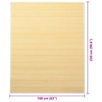 Tappeto in Bambù 160x230 cm Naturale