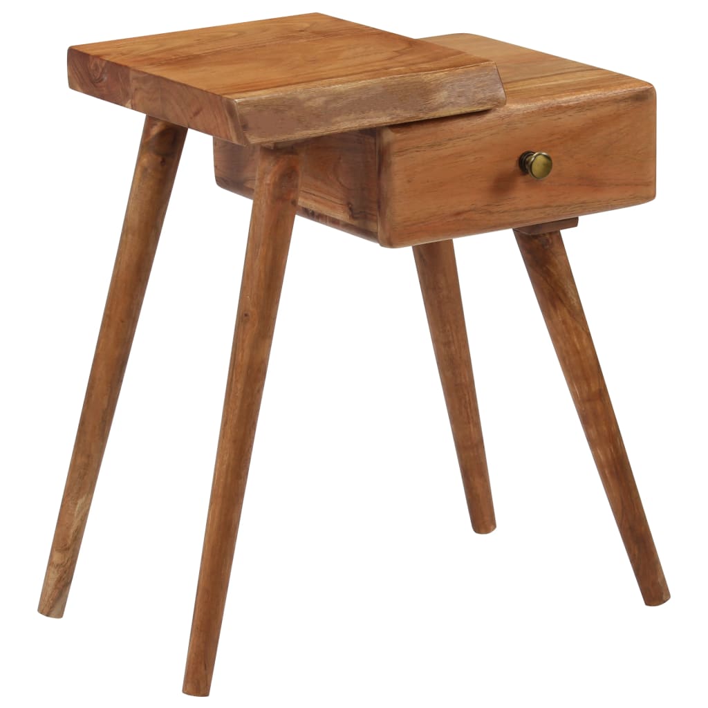 Comodino in Legno Massello d'Acacia 45x32x55cm