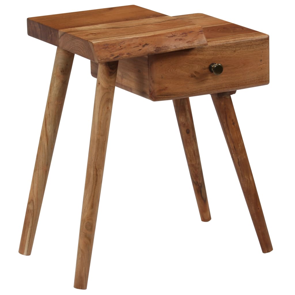 Comodino in Legno Massello d'Acacia 45x32x55cm