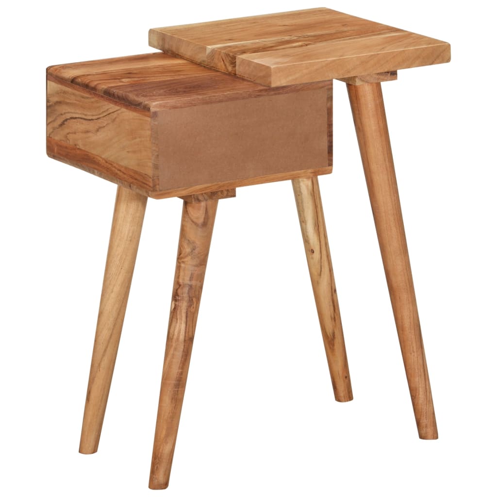 Comodino in Legno Massello d'Acacia 45x32x55cm