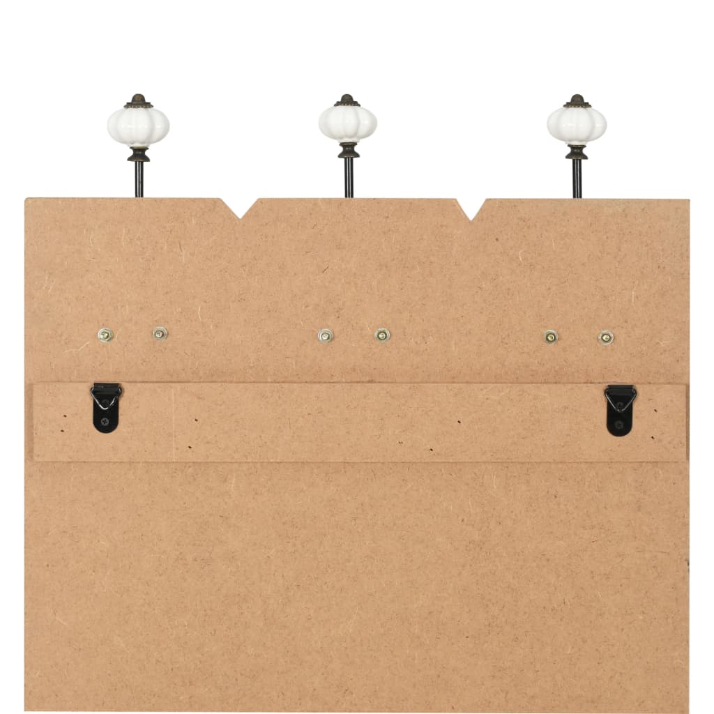 Appendiabiti da Parete con 6 Ganci HAPPY LOVE 120x40 cm