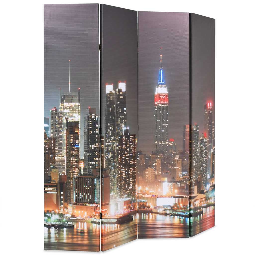 Paravento Pieghevole 160x170 cm Stampa New York di Notte