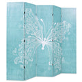 Paravento Pieghevole 200x170 cm Stampa Farfalla Blu