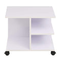 Scaffale con Ruote 50x35x42 cm Bianco