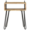 Comodino in Legno Massello di Mango 40x34x47 cm
