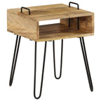 Comodino in Legno Massello di Mango 40x34x47 cm