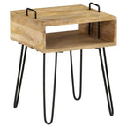 Comodino in Legno Massello di Mango 40x34x47 cm