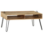 Tavolino da Salotto in Legno Massello di Mango 100x60x45 cm