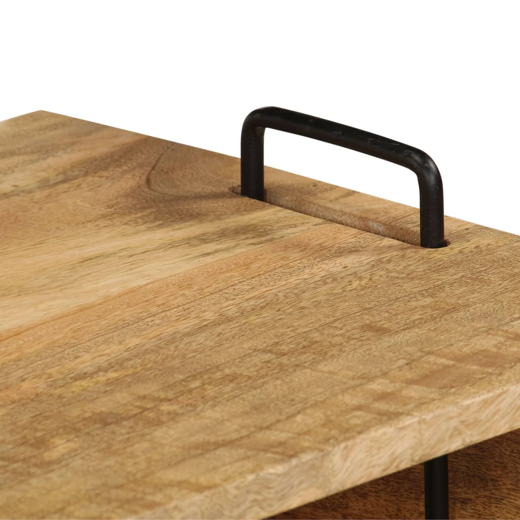 Tavolino da Salotto in Legno Massello di Mango 100x60x45 cm