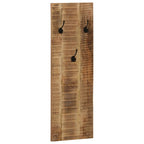 Appendiabiti a Parete 2pz in Legno Massello di Mango 36x110x3cm
