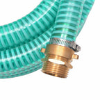 Tubo di Aspirazione con Connettori in Ottone 15 m 25 mm Verde