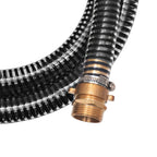 Tubo di Aspirazione con Connettori in Ottone 15 m 25 mm Nero